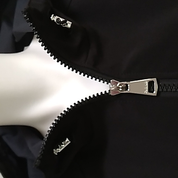 Calvin Klein Black Hooded Trench Coat. Size Medium  NWOT - Picture 3 of 16